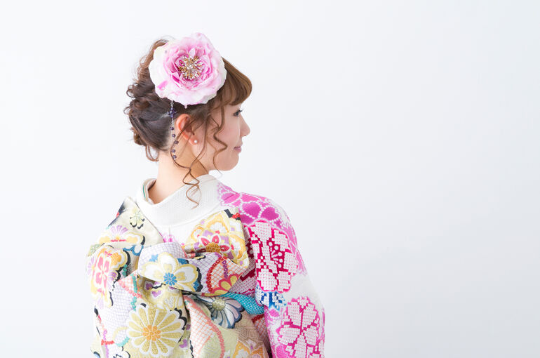 成人式のヘアセットと着付け
